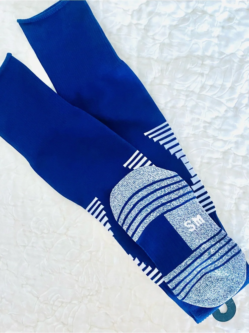 New⚽️Boys Adidas Blue Soccer Socks SZ S (Y)
